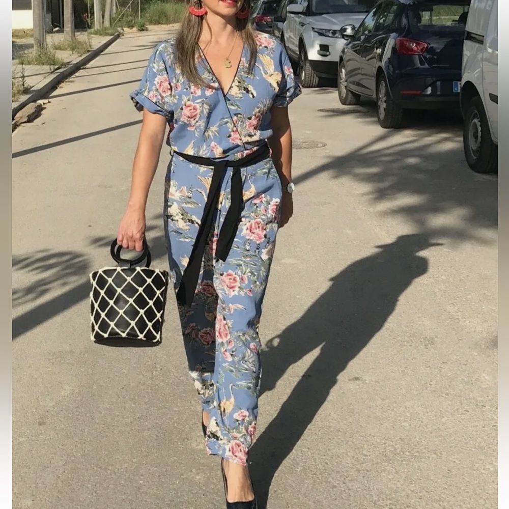Zara Japanese pattern jumpsuit